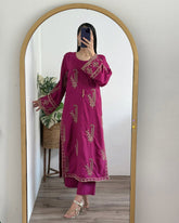 2 pc AMBER - Embroidered Co Ords - Stylosefashion