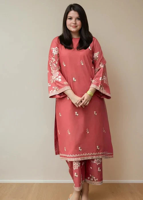 Fabeha Embroidered - 2 pieces - Stylosefashion