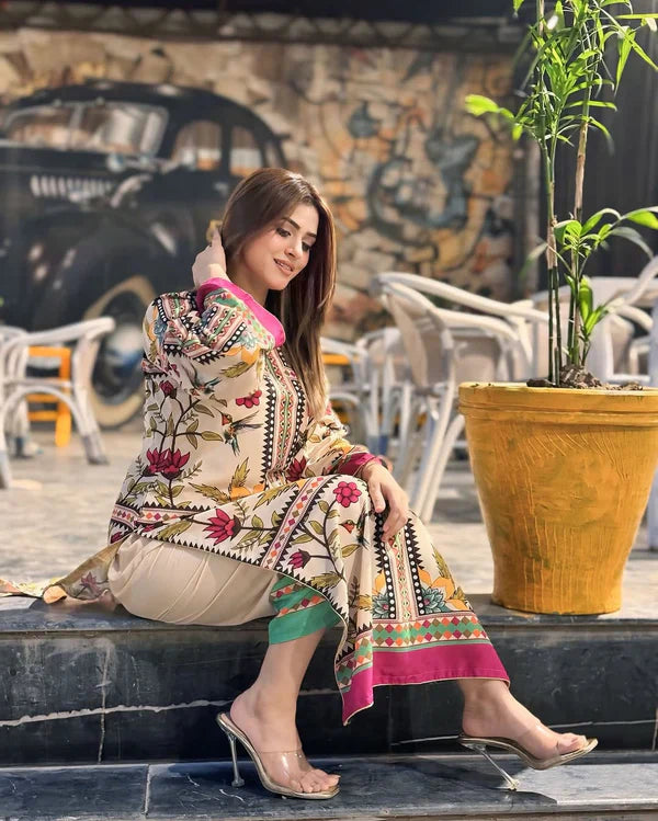 GUL BAHAAR CORD SET 2PC - Stylosefashion
