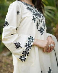 JUNA Dananeer Design LAWN EMB 3PC - Stylosefashion