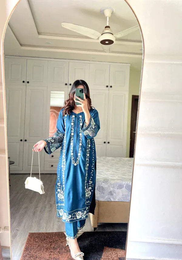 SEHAR ZINK EMB 2PC - Stylosefashion
