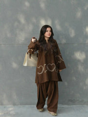 Heart Embroidered 2Pcs