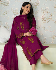 Amber Embroidery 3pc - Stylosefashion