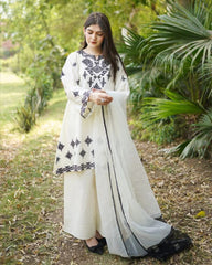 JUNA Dananeer Design LAWN EMB 3PC - Stylosefashion