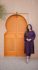 ZAFA LAWN EMB CO-ORD SET - Stylosefashion